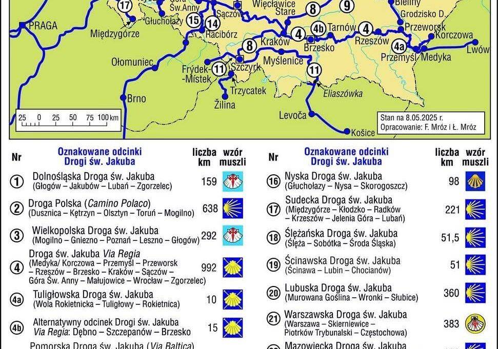 Grafika 1: Prezentujemy zaktualizowaną mapę sieci polskich dróg CAMINO