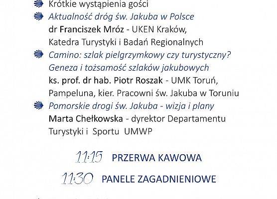 Grafika 2: I Forum Pomorskich Dróg św. Jakuba - CAMINO POMORZE