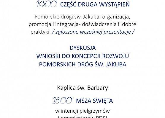 Grafika 3: I Forum Pomorskich Dróg św. Jakuba - CAMINO POMORZE